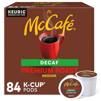 McCafe Premium Roast Decaf, Keurig Single Serve K-Cup Pods, Medium Roast Coffee Pods, 84 Count