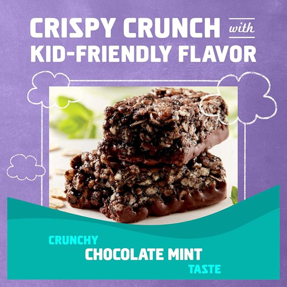 Zbar Protein - Chocolate Flavored Mint - Crispy Snack Bars - Made with Organic Oats - Non-GMO - 5g Protein - Gluten Free Protein Bars (15 Pack)